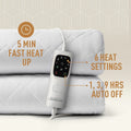 Sunbeam Sleep Perfect Quilted Single Electric Blanket - Antibacterial Treatment, Six Heat Settings - BLQ6421