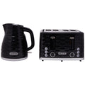 Westinghouse Kettle and Toaster Pack - 1.7L Rapid Boil Kettle, 4 Slice Toaster, Black Silver - WHKTPK14K