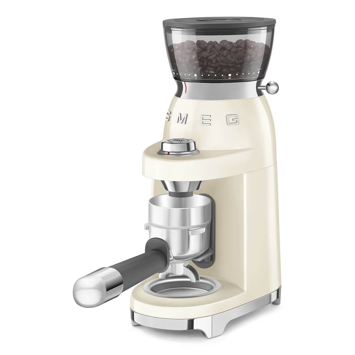 Smeg 50's retro style coffee grinder - cream - 240g bean hopper - 50 grinding steps - CGF03CRAU