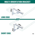 Carinya 250 x 200mm Zinc Plated Steel Heavy Duty Twisted Stay Bracket, 300kg