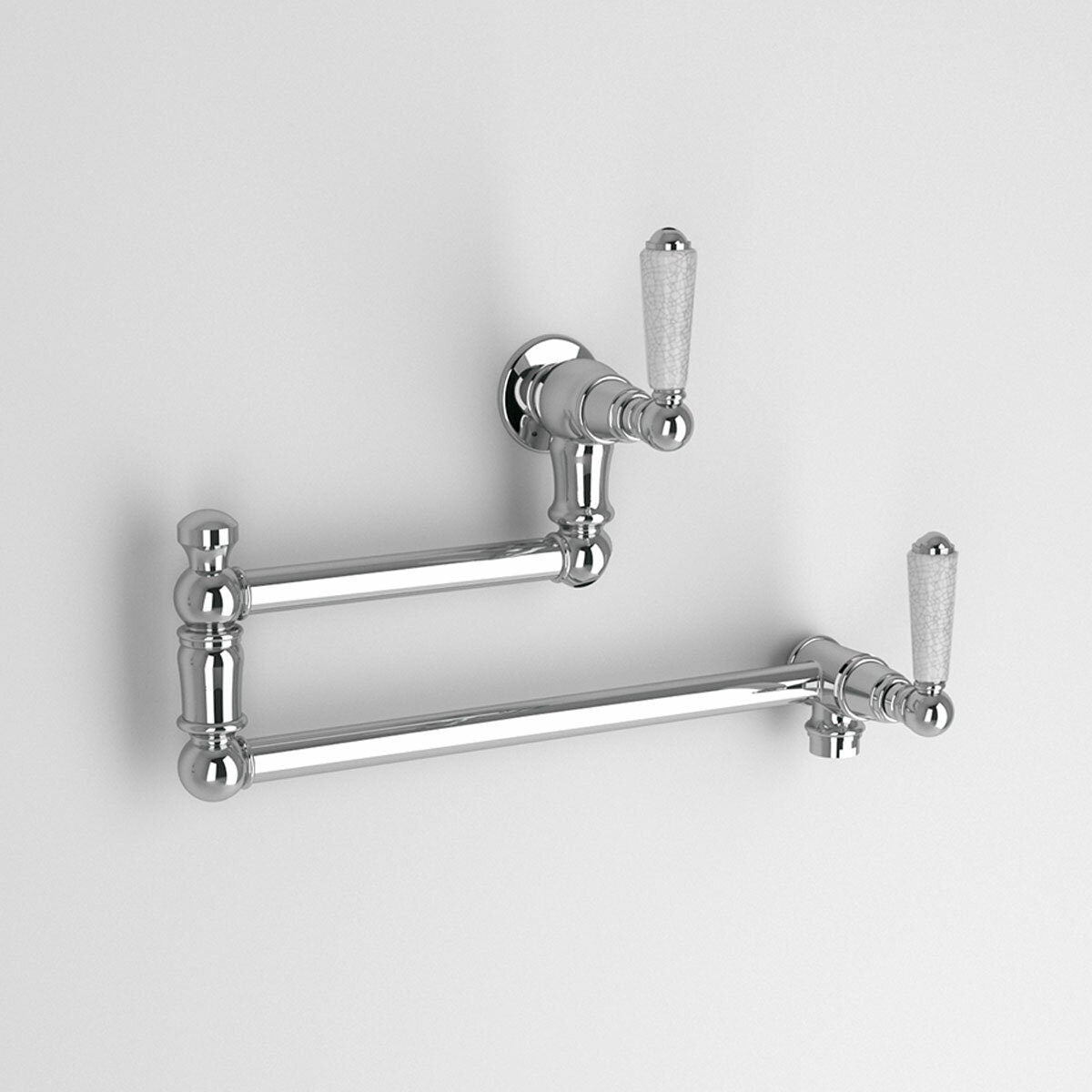 Astra Walker Signature Pot Filler with Crackle Porcelain Lever Handles - Chrome Finish - A50-26-CK-00