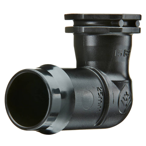 Pope 25 x 15mm BSP Female Threaded Poly Elbow - Black, 1000kPa