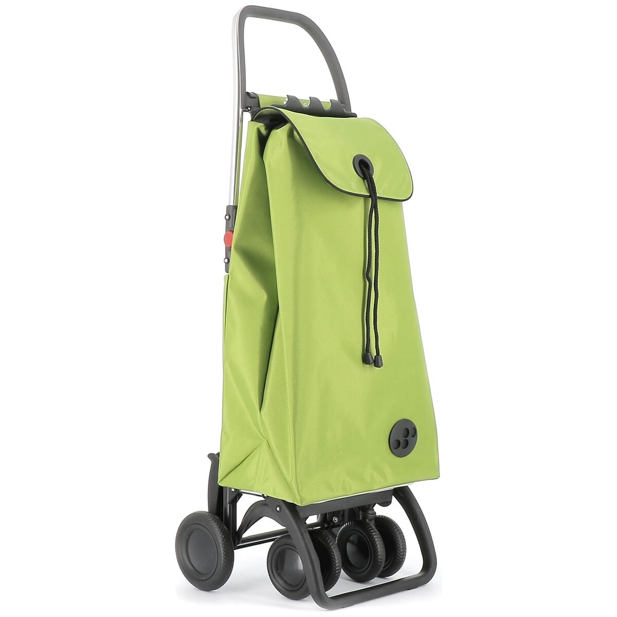 Rolser I-Max 4-Wheel Folding Trolley - Pull or Push Use, Double Internal Pockets, Lime - R-IMX306-1014