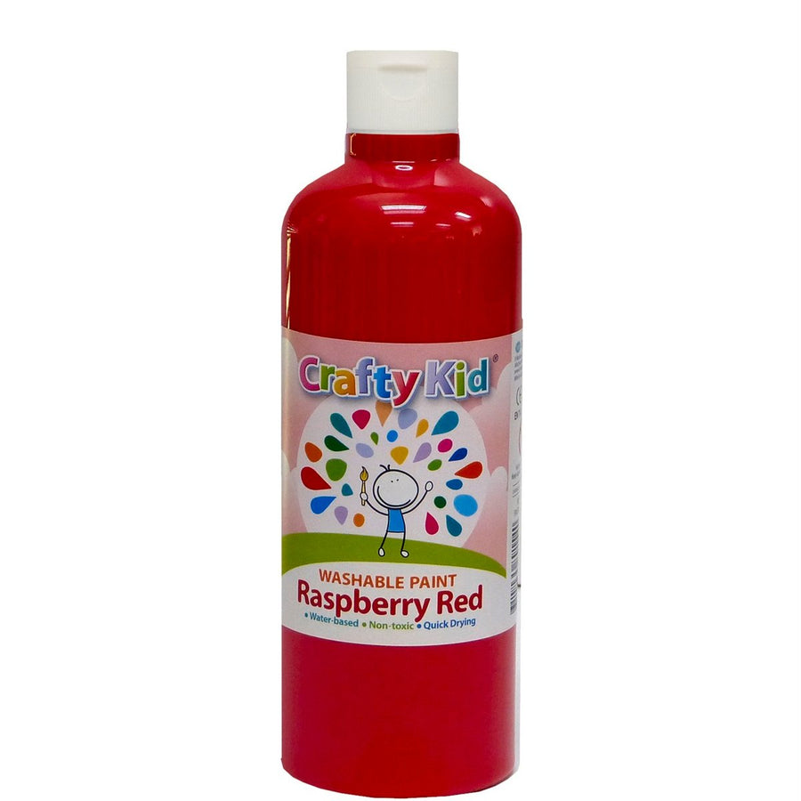 Boyle Crafty Kid Washable Paint - 500ml - Raspberry Red- Washable - SuperSaverAU - view 1