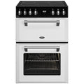 Belling 60cm Mini Richmond Induction Freestanding Oven - Double Oven, Four Zones, White - BMR60DOINDW
