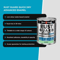 White Knight Rust Guard 1L Accent Gloss Enamel Paint - Quick Dry - Metal Use - SuperSaverAU - view 5