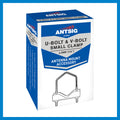 Antsig Antenna Mast U-Bolt Clamp, Galvanised Steel for Outdoor Pole Mounting