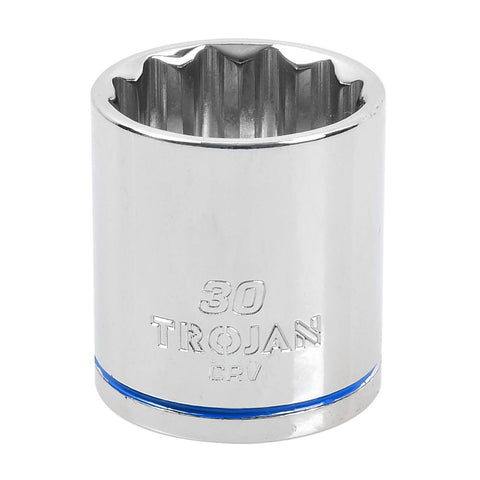 Trojan 30mm 1/2" Drive Loose Socket - Chrome Vanadium - Durable Design - SuperSaverAU - view 1