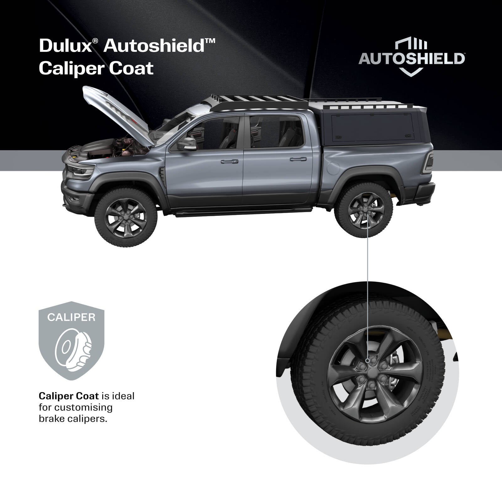 Dulux Autoshield 340g Black Caliper Spray Paint