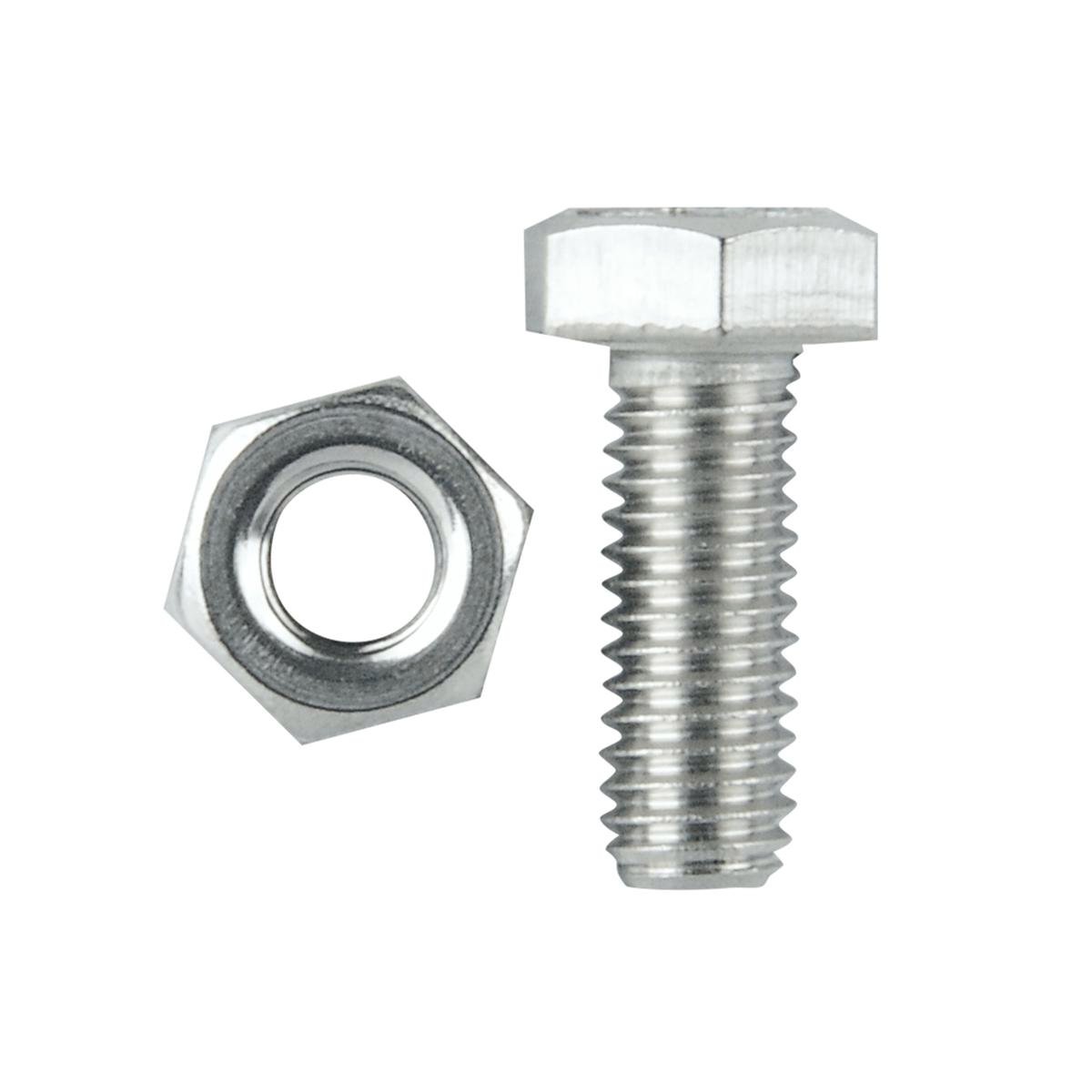 Pinnacle Hex Bolt and Nut - M6 x 16mm - Stainless Steel - 10 Pack - SuperSaverAU - view 1