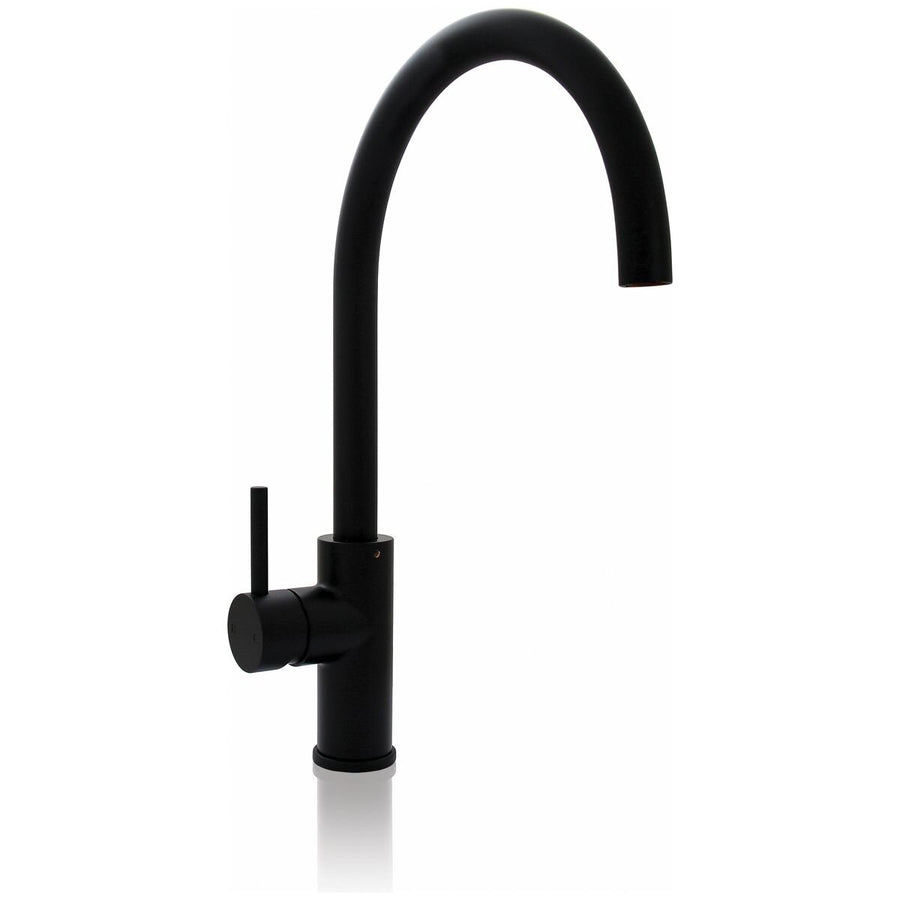 Billi Home Round Gooseneck Mixer Tap - Matte Black Finish - 6 Star WELS Rating - 4.5L/min Flow - 991600GMB