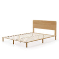 Zinus Arden queen bamboo bed frame - natural finish, slatted foundation, built-in headboard - AU-FPWNH2-08Q