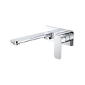 Caroma Chrome Luna Wall Basin Bath Mixer - Lead Free Brass - 180mm x 122mm x 210mm - Easy Clean Aerator - SuperSaverAU - view 1