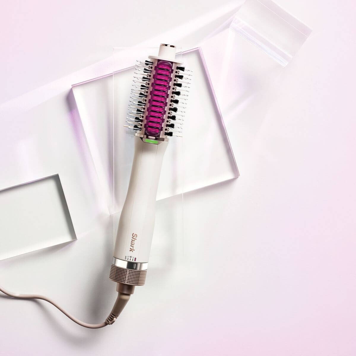 Shark SmoothStyle Heated Comb Hair Straightener - Wet and Dry Hair Modes - White - HT202ANZ