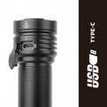 Swiss Tech 3500lm Rechargeable Compact Turbo Flashlight - 102mm x 41mm - Aluminium - 220m Beam Distance - SuperSaverAU - view 4