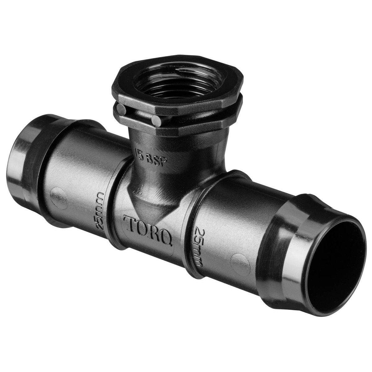 Toro 25mm Barbed x 15mm BSP Female Threaded Tee - Polypropylene - Durable - SuperSaverAU - view 1