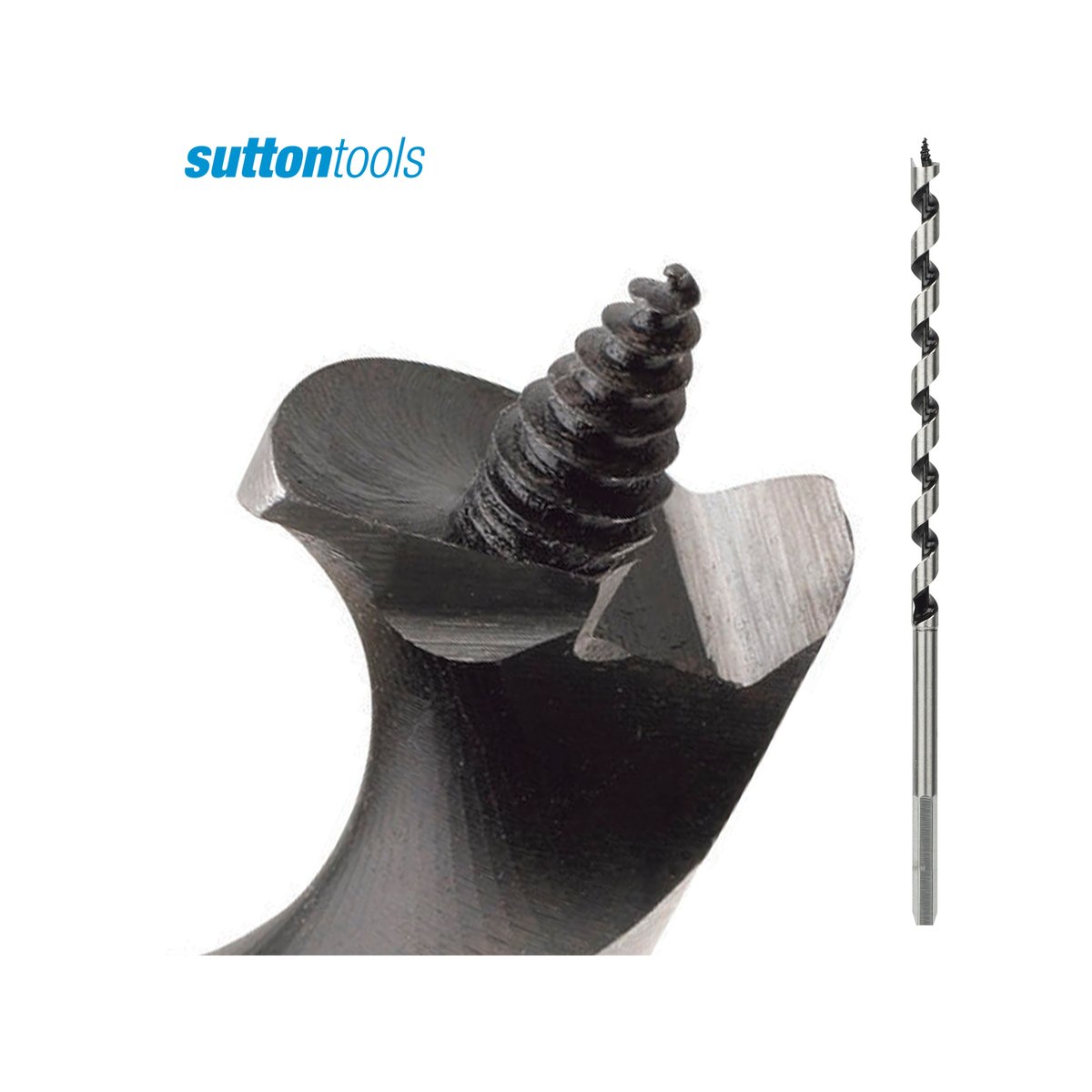 Sutton Tools Medium Auger Bit - 290 x 16mm - Steel - Fast Drilling
