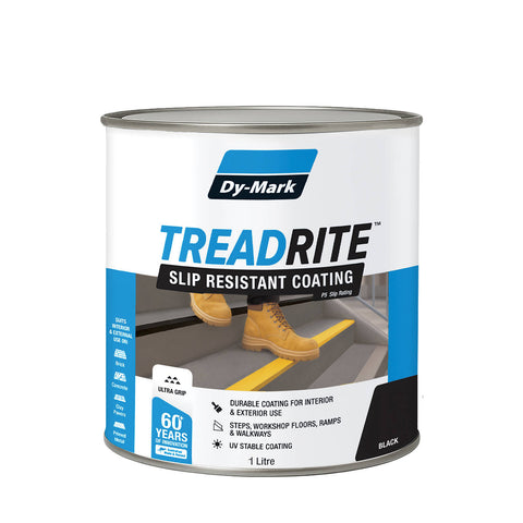 Dy-Mark 1L Black TreadRite Slip-Resistant Paving Paint, Brush On