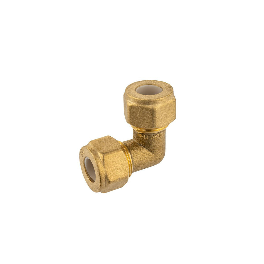 Brasshards Brass Compression Elbow 15c x 15c - Lead-Free - Tool-Free Installation - SuperSaverAU - view 1