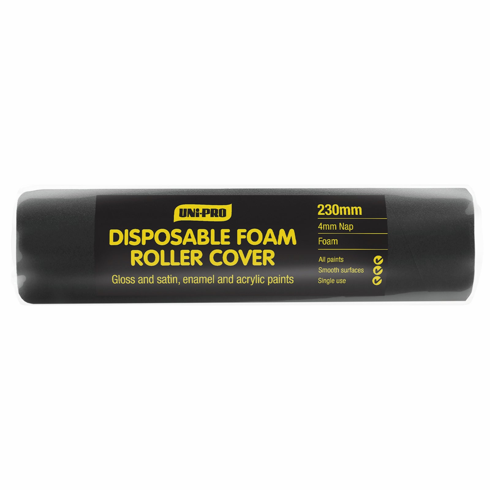 UNi-PRO 230mm Disposable Foam Roller Cover 4mm Nap 24 Pack