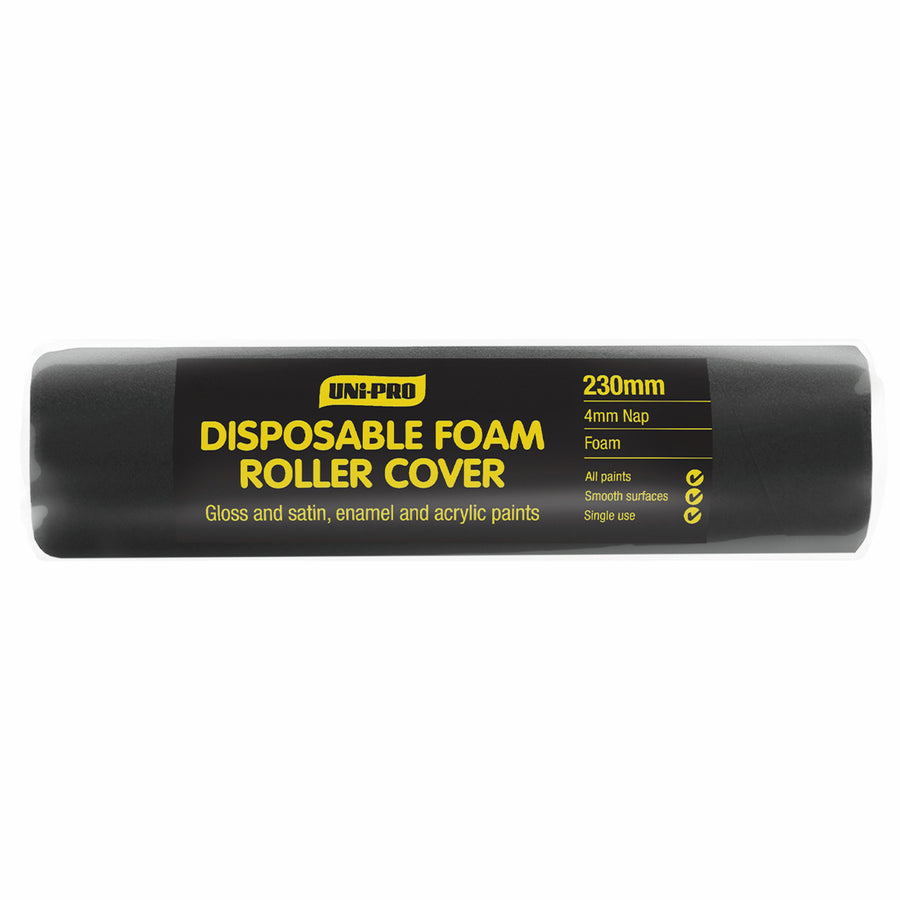 UNi-PRO 230mm Disposable Foam Roller Cover 4mm Nap 24 Pack