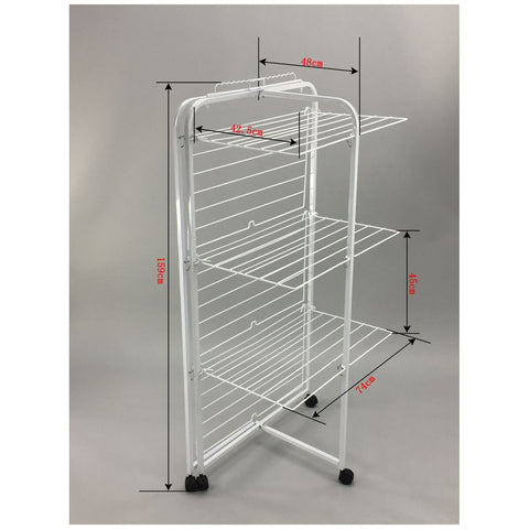 L.T. Williams Mobile Airer - 42 Hanging Rails, 41m Hanging Space, Super Heavy Duty, White - 4617