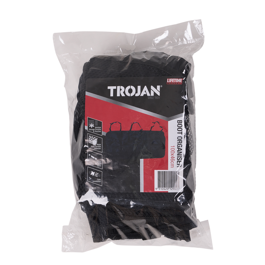 Trojan Boot Organiser - 600mm x 800mm x 300mm - Black - Durable Storage Solution - SuperSaverAU - view 1