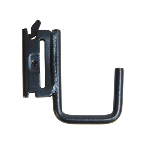 Grunt E Track Fitting W J Hook - Black - 110mm x 13mm x 100mm - 180kg Capacity - SuperSaverAU - view 1