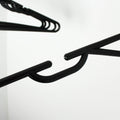 All Set Black Plastic Tube Clothes Hangers - 10 Pack - 445mm x 215mm - Anti-Slip Notches - SuperSaverAU - view 3