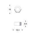 Zenith M10 Hot Dip Galvanised Hex Nut - 4.6 Grade Steel