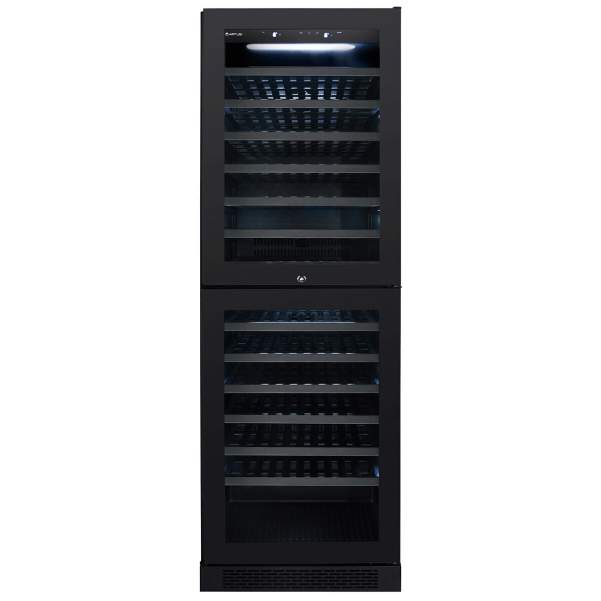 Artusi 160 Bottle Dual Zone Wine Cabinet - Matte Black - Frost Free - AWCD160BV