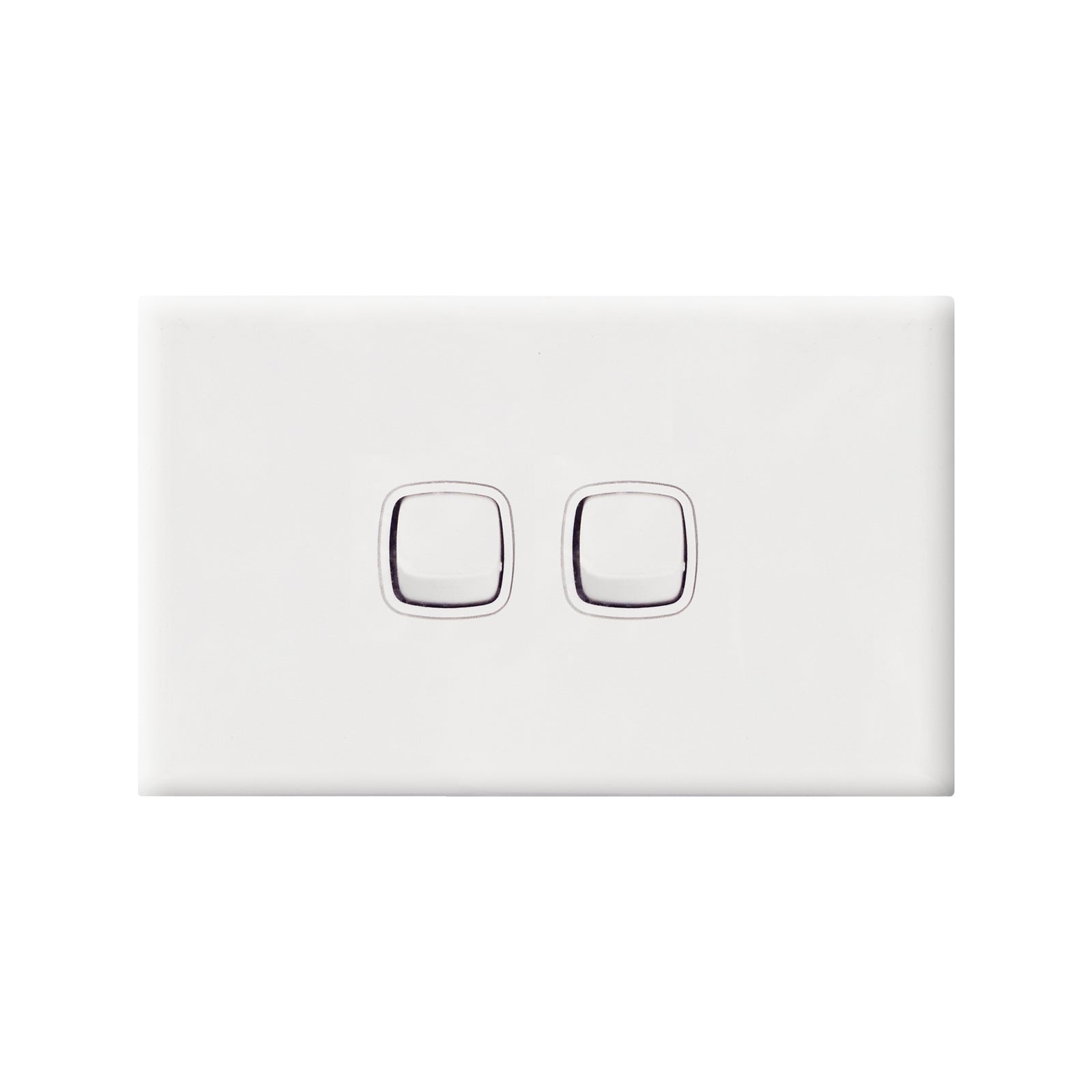 Hpm Excel 2 Gang Horizontal Wall Switch - SuperSaverAU - view 1