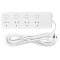 Arlec 4 Outlet Individually Switched Powerboard 1.8m 2400W White