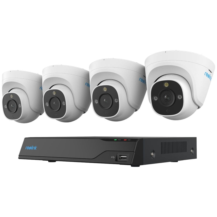 Reolink PoE security system - 4 x 12MP dome cameras, 8-channel 2TB NVR, colour night vision - PS6KD01-8