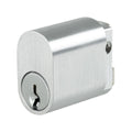 Rolltrak Commercial Security Oval Cylinder Lock - Satin Chrome - 6-Pin - 3 Keys - 18mm x 31mm x 36mm - SuperSaverAU - view 1