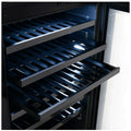 Artusi 160 Bottle Dual Zone Wine Cabinet - Matte Black - Frost Free - AWCD160BV
