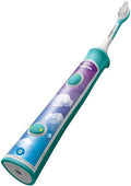 Philips Sonicare For Kids electric toothbrush - Bluetooth, KidTimer and KidPacer, 2 modes, aqua - HX6321-03