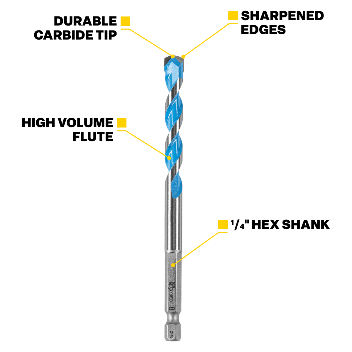 Kango Multi Material Drill Bit 6.5mm x 150mm - Durable Carbide Tip - Precision Start - SuperSaverAU - view 2