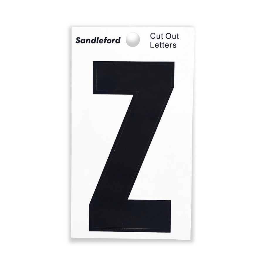 Sandleford 85mm Black Cut Out Self Adhesive House Letter Z - SuperSaverAU - view 1