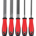 Trojan 5 Piece File Set - 200mm - Hardened Steel - Ergonomic Grip - Wood & Metal - SuperSaverAU - view 1