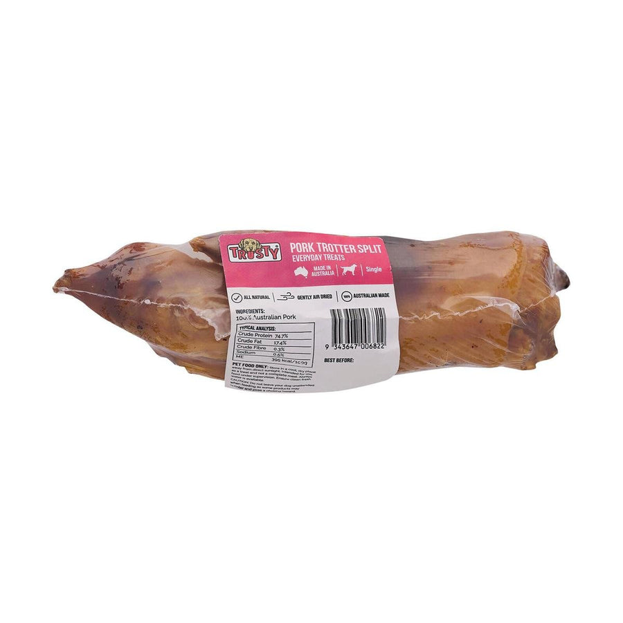 Trusty Air Dried Pork Trotters Dog Treats - 100g - All-Natural Crunchy Chew - SuperSaverAU - view 1