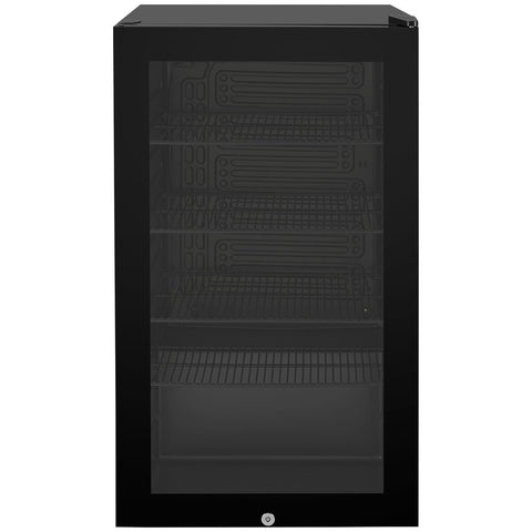 Omega 102 Can Freestanding Beverage Centre - Black, UV Glass Door, Reversible, Tropical Rated - OCBFS102SB