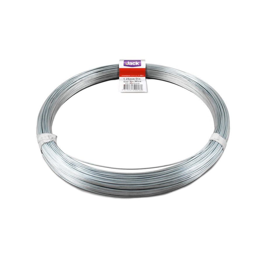 Jack Galvanised Tie Wire 1.25mm x 95m 1kg Soft Easy To Use - SuperSaverAU - view 1