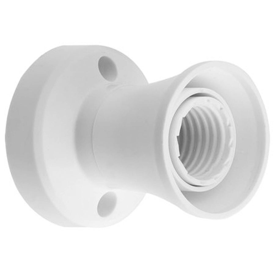 DETA E27 Batten Holder 250V White, Edison Screw Lampholder 6427B