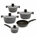 Westinghouse Five Piece Non-Stick Pot and Pan Set - Aluminium, Glass Lids, Induction Base - WH5P02AL