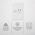 DETA X6 White Vertical Power Point 1 Gang Polycarbonate Easy Install - SuperSaverAU - view 2