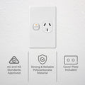 DETA X6 Single Vertical Power Point 1 Gang White Polycarbonate 10A 250V