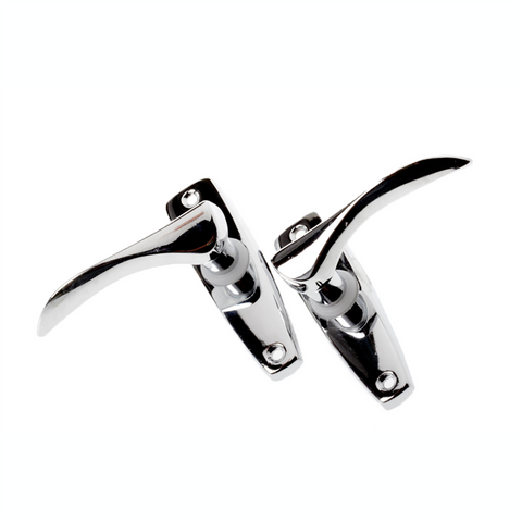 Adoored Chrome Door Lever Latch - Steel - 95mm - Durable Design - SuperSaverAU - view 1