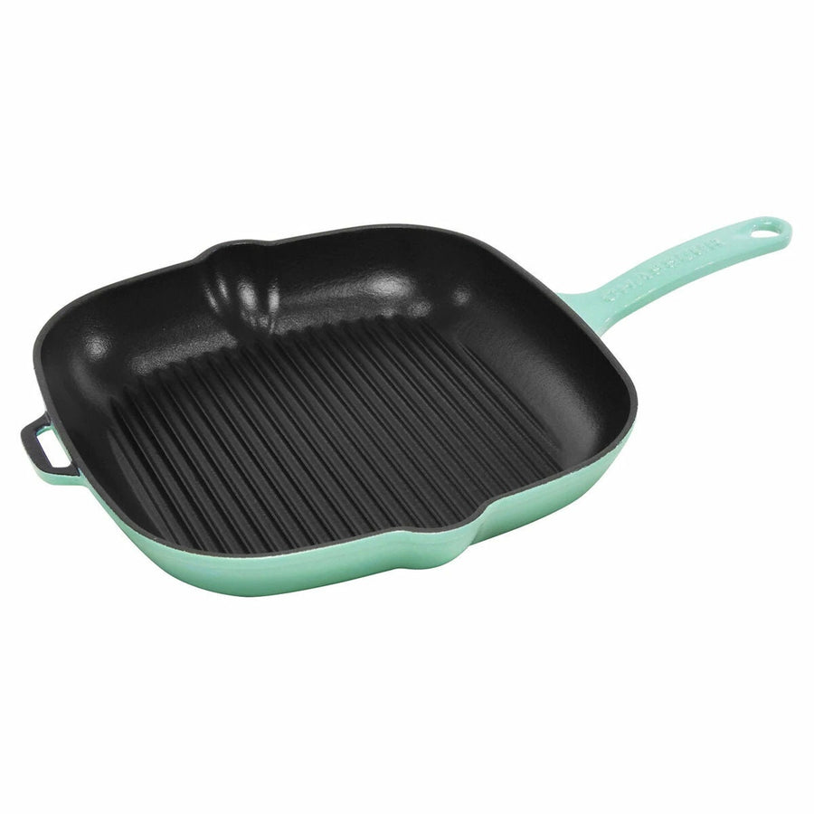 Chasseur 25cm Square Grill - Peppermint Green, Oven Safe to 250°C, Suits Induction - 19944