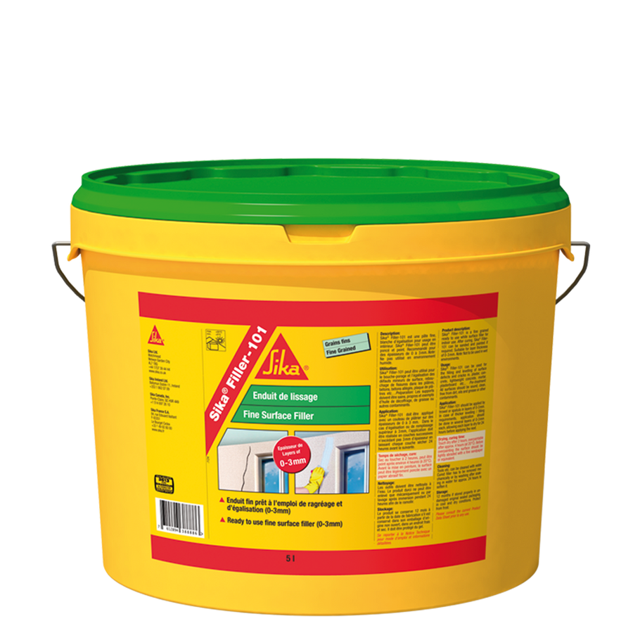 Sika 5L White Filler 101 Fine Surface Filler - Indoor Use - Quick Drying - SuperSaverAU - view 1